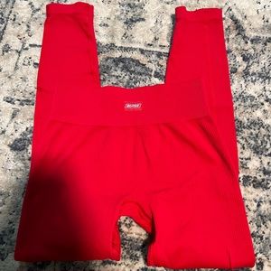 BO+TEE Meggan grub collection red leggings size medium